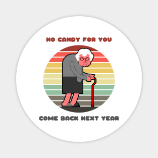 Sunset Old Lady / No Candy for You Magnet